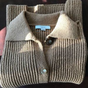 Vince - Cotton Ribbed Cardigan